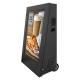 View the battery-operated digital signage left view with screen