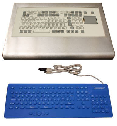 stainless intergrated keyboard and standalone silcone keyboard