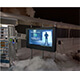 Standalone LCD enclosure located outdoors in a cold climate in Finland
