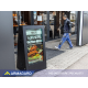 View the Outdoor digital A-frame signage in-situ outside a restaurant