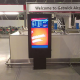 outdoor digital display insitu at Gatwick airport