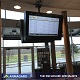 Outdoor LCD passenger information display in situ at a transit hub