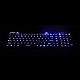 rugged keyboard keys lit up with Purple keys