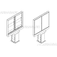 Samsung Outdoor Display schematic view of unit with screens in