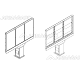 Samsung Outdoor Display schematic view of unit with screens in