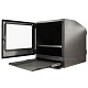 Stainless Steel PC Enclosure view door and keyboard tray open| SENC-800