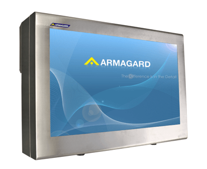 Armagard's, 55" stainless steel digital signage enclosure